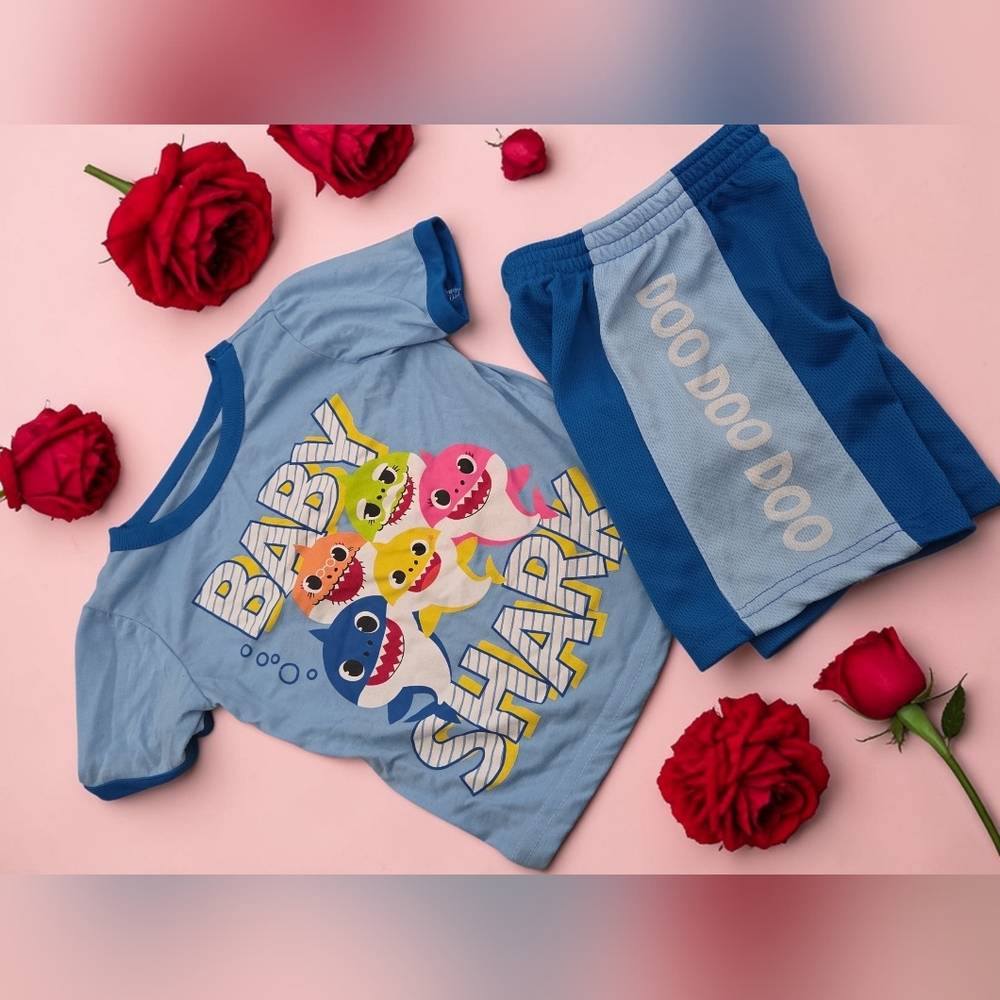 *0938 baby shark 2 pc outfit set Boys 3T